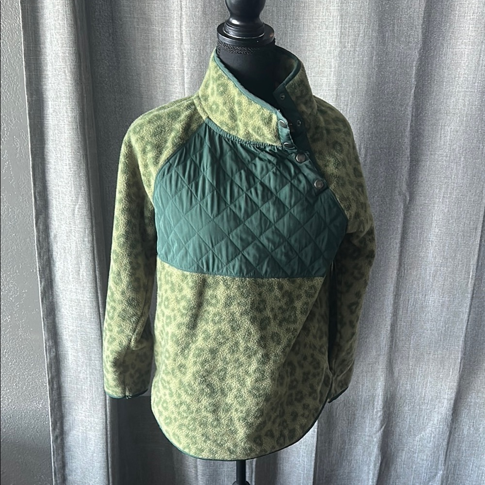 J. Crew Olive Patterned Knit